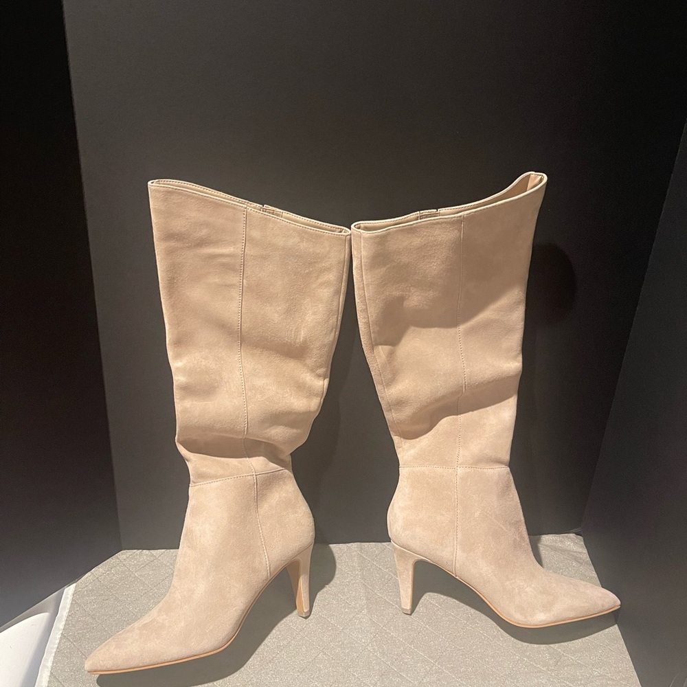 Dolce Vita cream side zip boots size 10